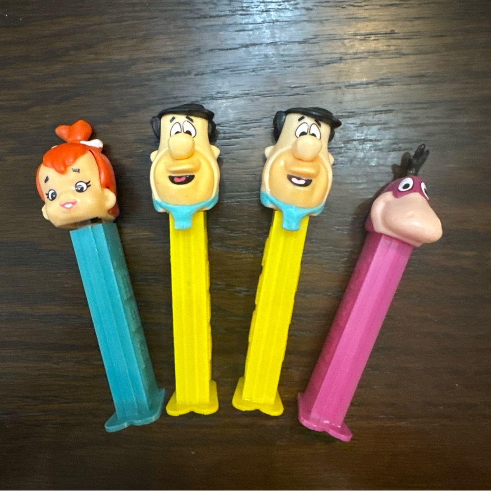 Loose Vintage The Flintstones Pez Dispenser Lot Of 4 — No Packaging/Candy